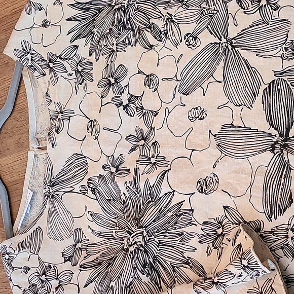 Bryn Walker 100% Linen Floral Top, S - Picture 5 of 6